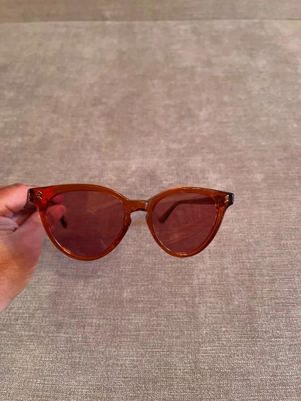 NEW Stella McCartney Sunglasses - Orange Tint - Round to Oval Cat Eye Design